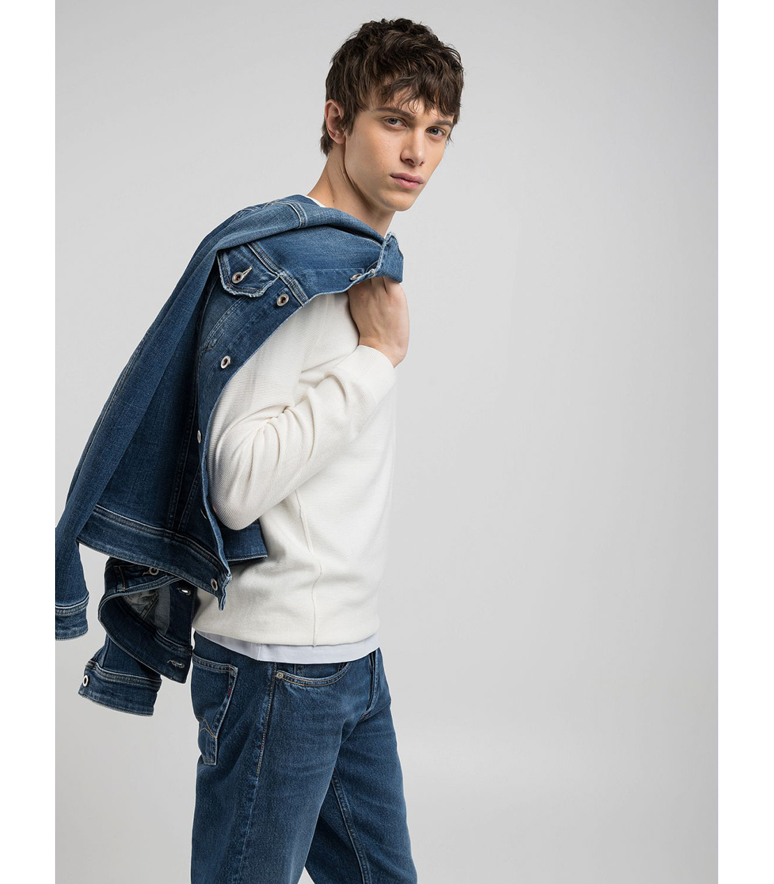 ガーメントダイコットンニットプルオーバー 詳細画像 アイスグレー 4